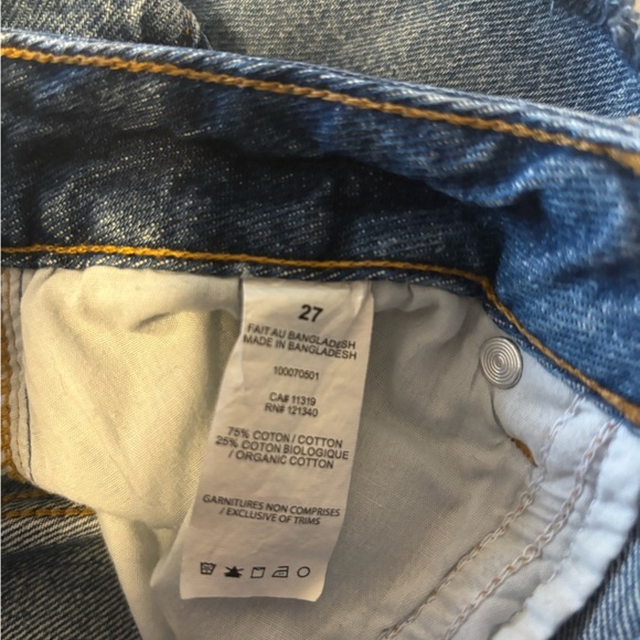 Dynamite Ella Organic Cotton High Rise Cutoff Mom Jean Shorts – Size 27 - Picture 5 of 8